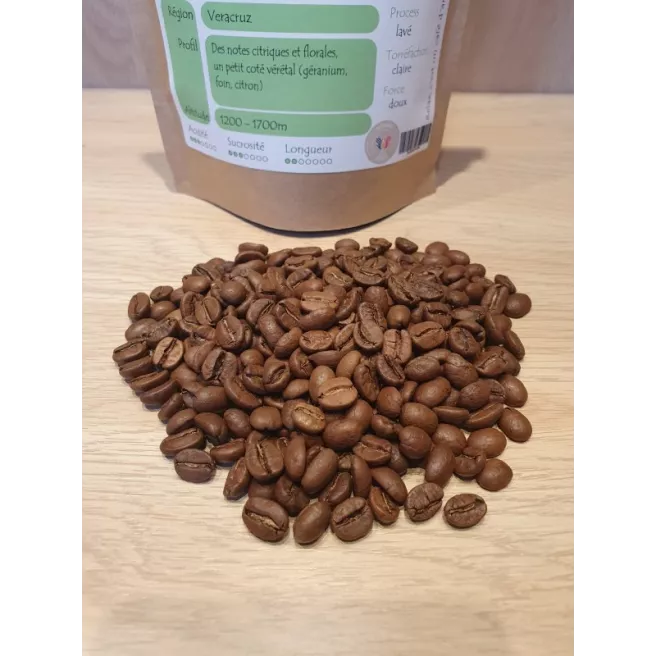 Café "lavé" Mexique Veracruz Altura 100% Arabica