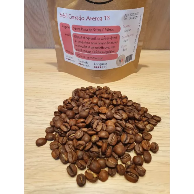 Café "nature" Brésil T3 100% Arabica