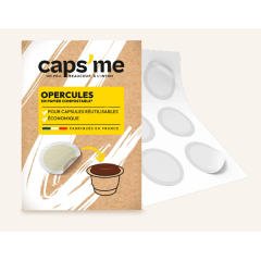 Opercules en papier compostable pour capsules réutilisables Opercules en papier compostable pour capsules réutilisables